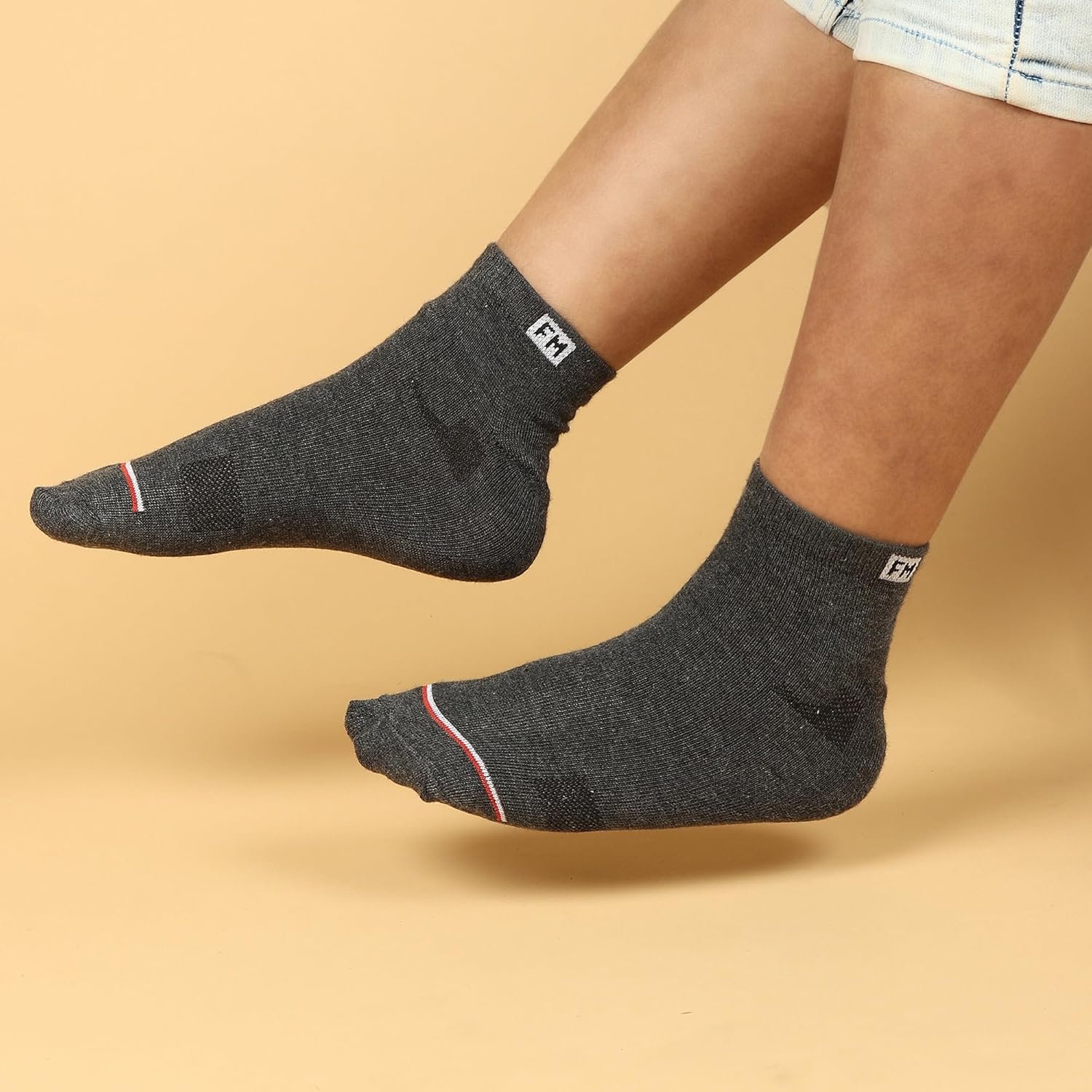 Fitness Mantra® 12 Pairs Sports Ankle Cotton Socks | Free Size| Breathable| Daily Use| Multicolor| 12 Pairs| - Image 4