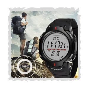 Acnos Polyurethane Premium Brand - A Taymex Digital Watch Shockproof Multi-Functional Automatic Black Dial Strap Waterproof Digital Sports Watch For Men Kids, Boys - Watch For Men Pack Of 1,Black Band